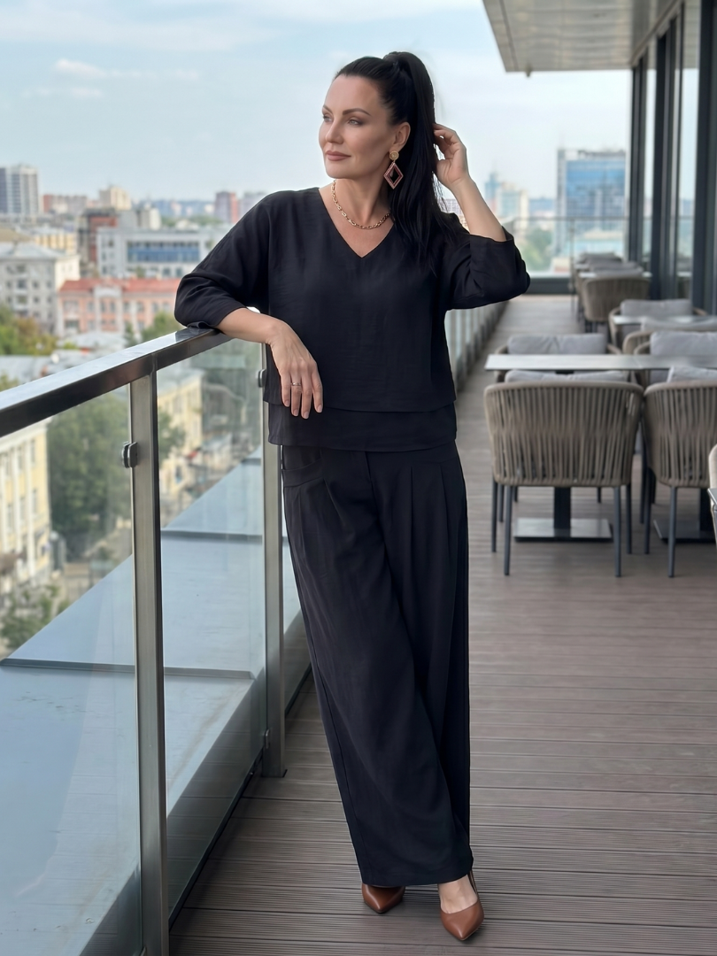 Dorina™ Elegancki Dekolt V Komplet