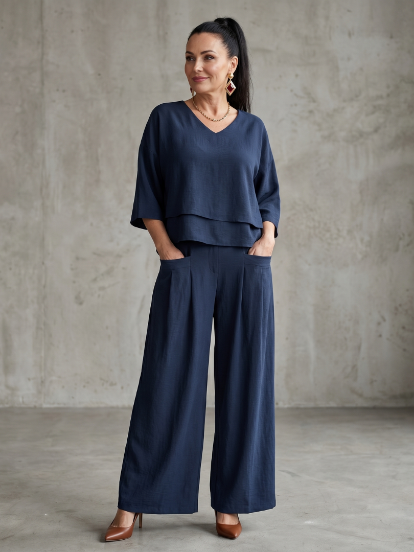 Dorina™ Elegancki Dekolt V Komplet