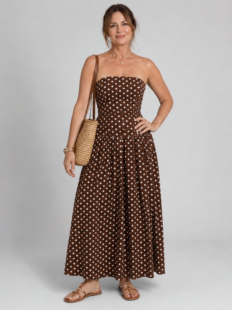 Gisella™ Elegancka W Groszki Sukienka Midi