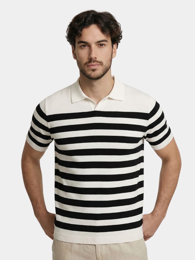 Bettie™ Ponadczasowa Pasiasta Koszulka Polo
