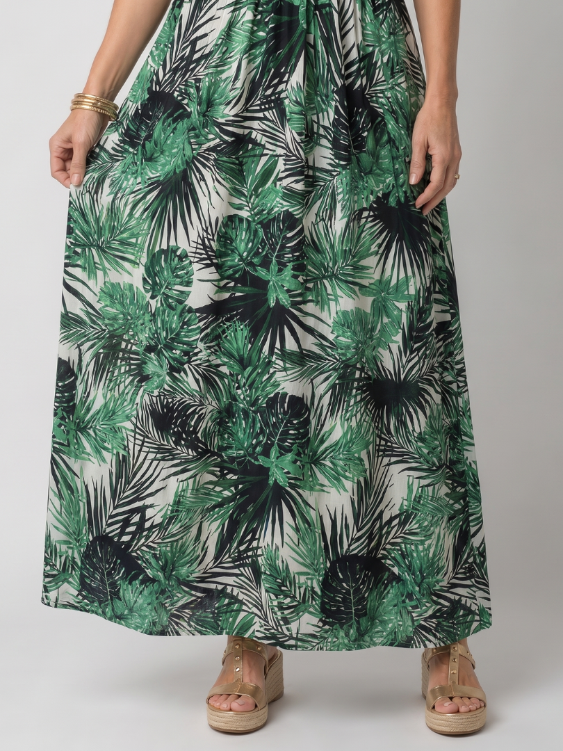 Nella™ Elegancka Tropikalna Sukienka Midi