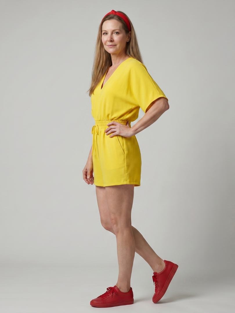 Maia™ Elegancki Dekolt V Kombinezon