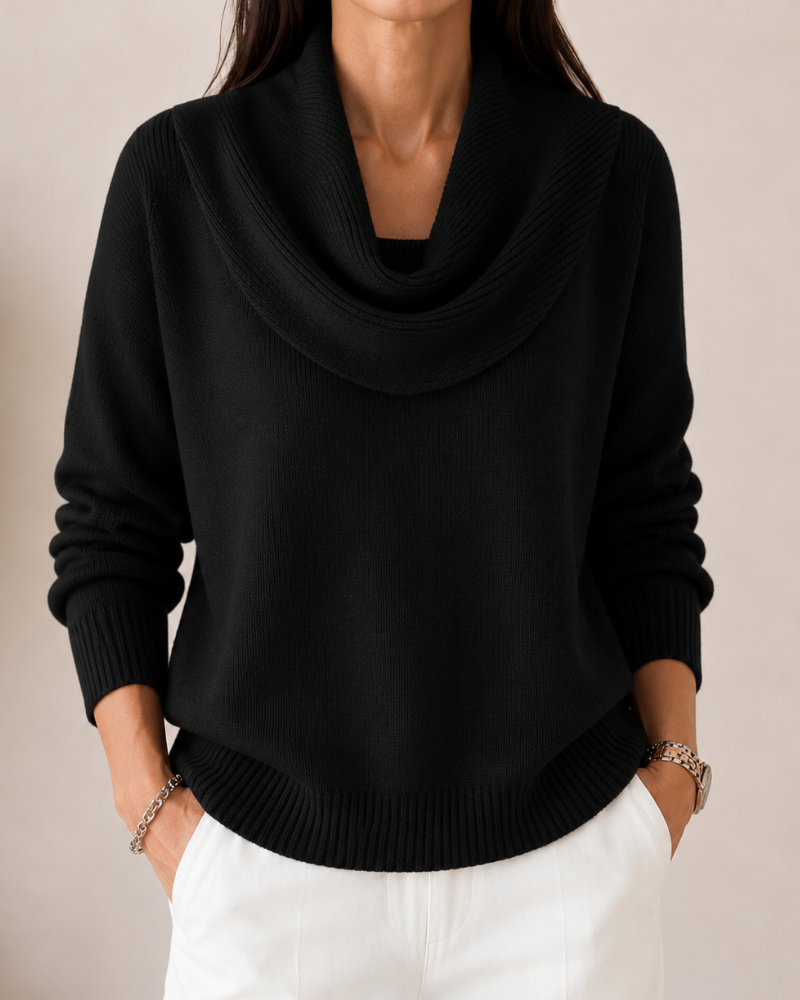Mirelle™ Wyrafinowany Dekolt Kominowy Sweter