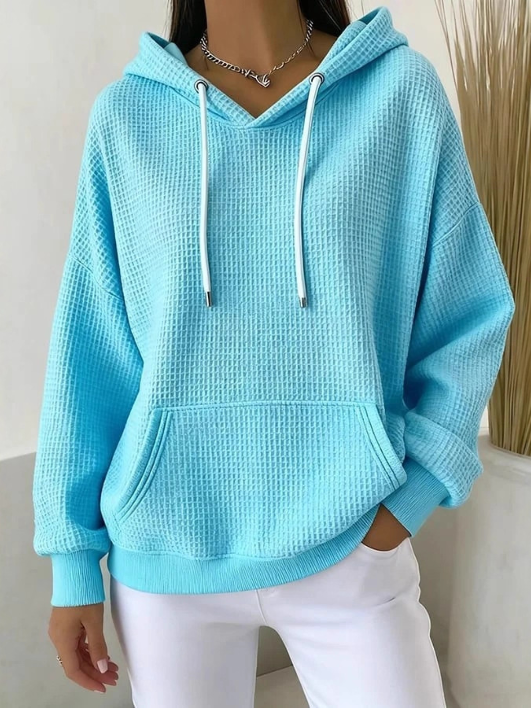 Rosalina™ Przytulny Waflowy Kapturowy Sweter