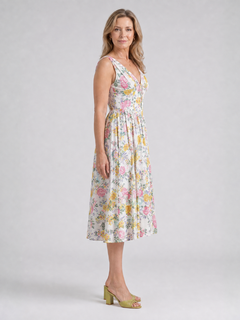 Daria™ Elegancka Kwiatowa Sukienka Midi