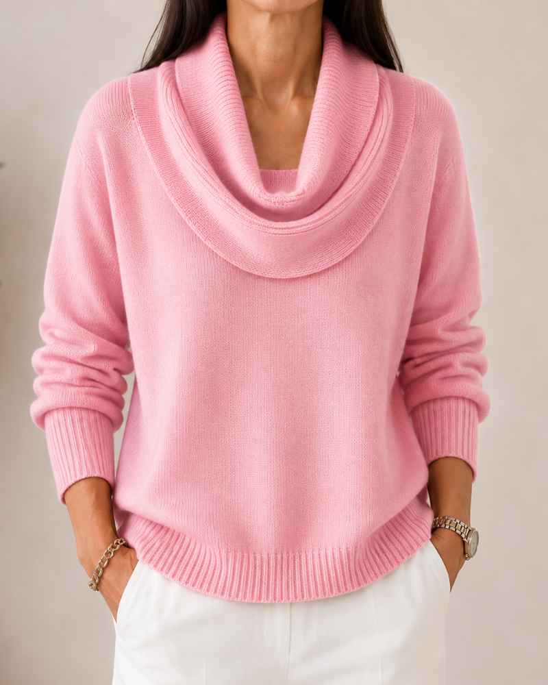 Mirelle™ Wyrafinowany Dekolt Kominowy Sweter