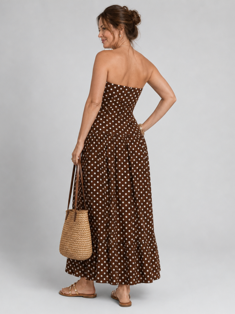 Gisella™ Elegancka W Groszki Sukienka Midi