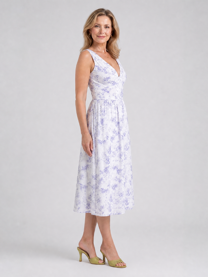 Daria™ Elegancka Kwiatowa Sukienka Midi