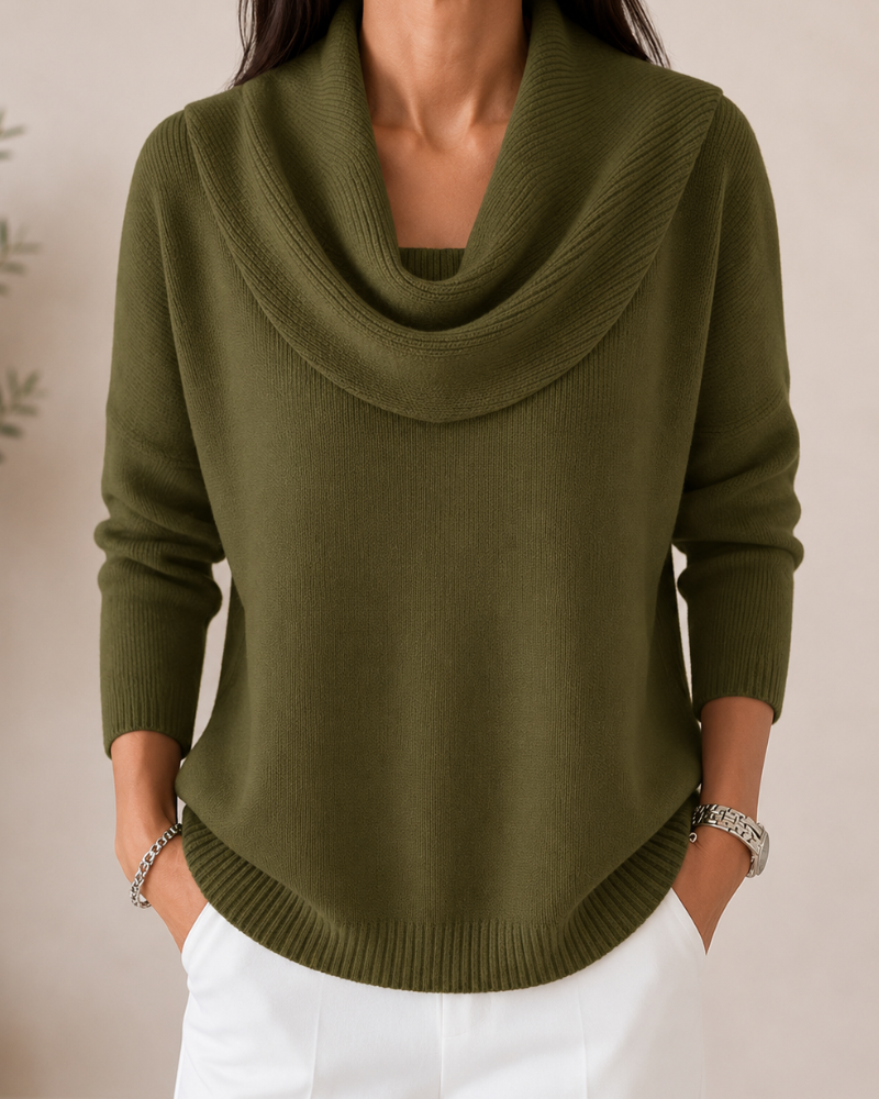 Mirelle™ Wyrafinowany Dekolt Kominowy Sweter