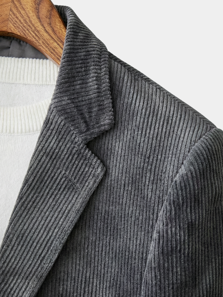Eliska™ Elegancki Prążkowany Sztruksowy Blezer