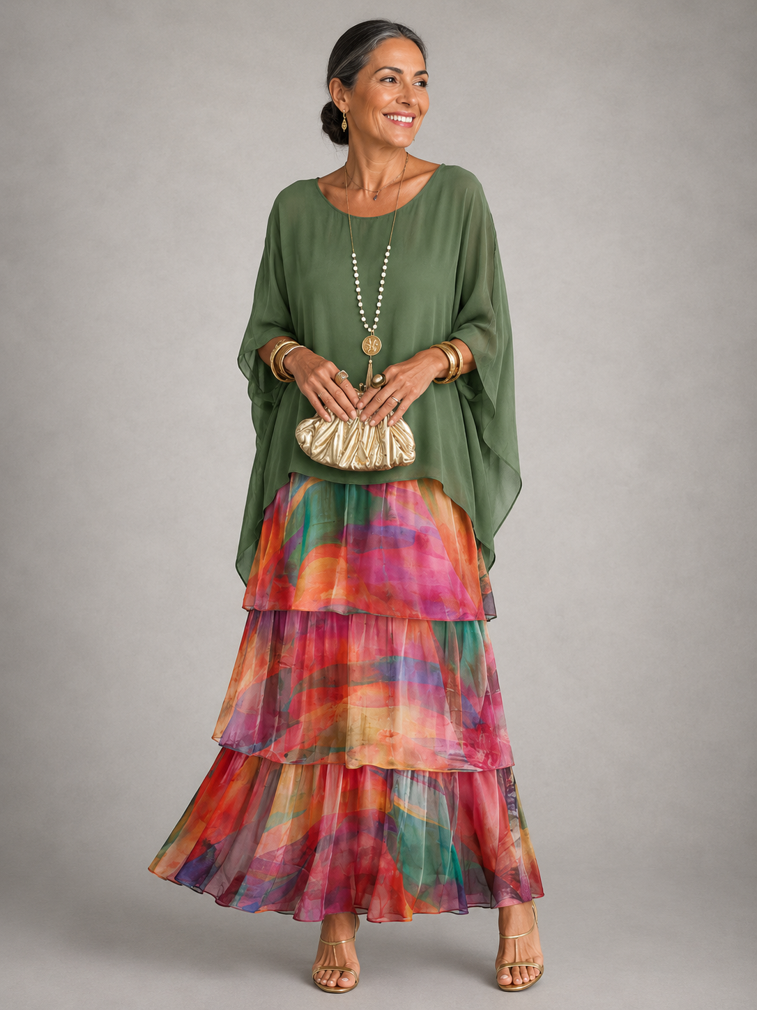 Amora™ Elegancka Warstwowa Sukienka Maxi