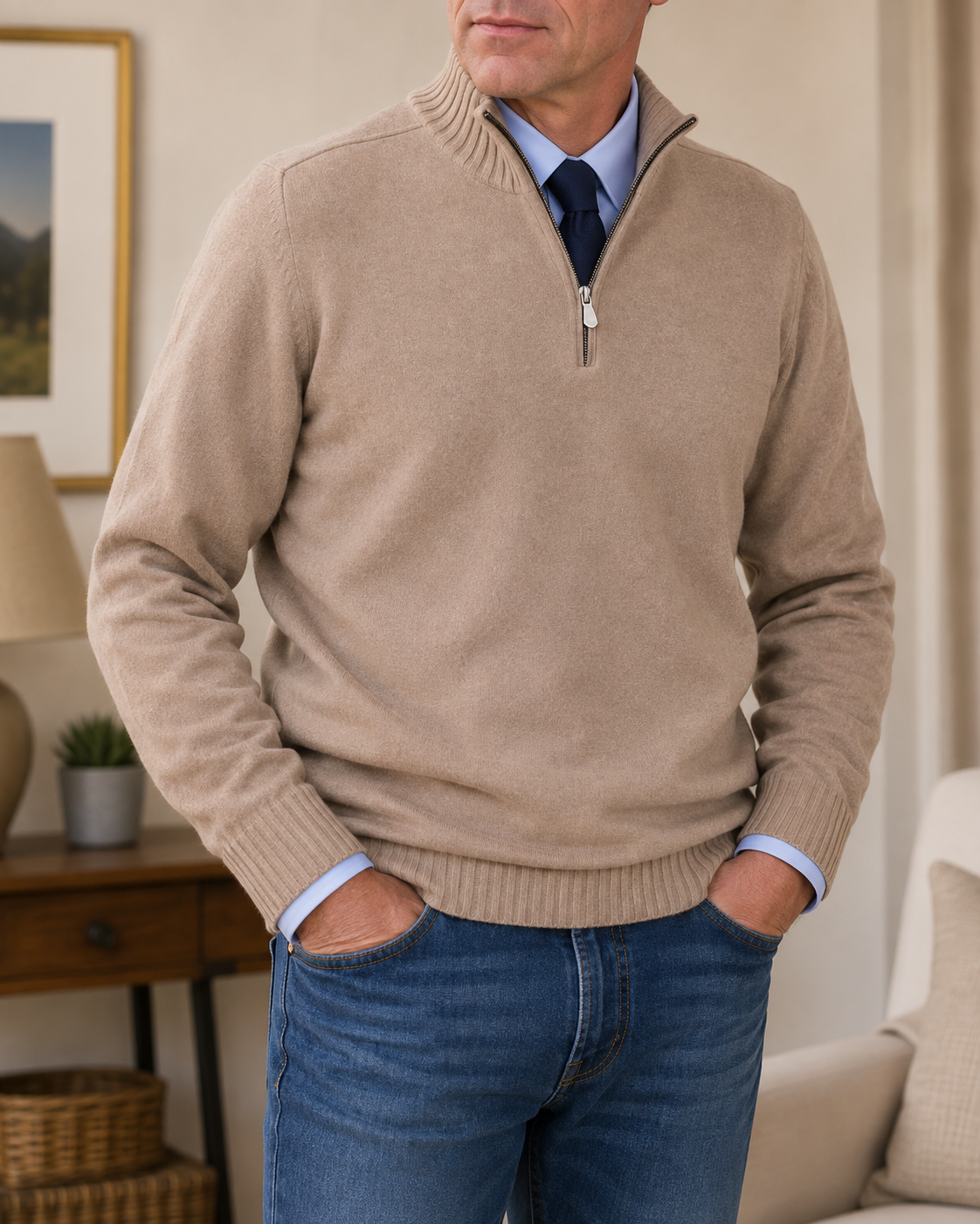 Florence™ Elegancki Stójkowy Dzianinowy Sweter