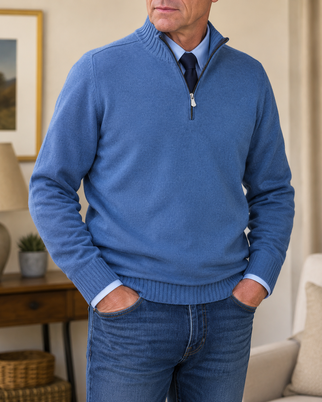 Florence™ Elegancki Stójkowy Dzianinowy Sweter