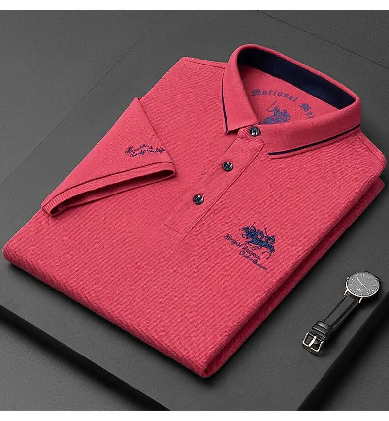 Aurelia™ Elegancka Kontrastowo Lamowana Koszulka Polo