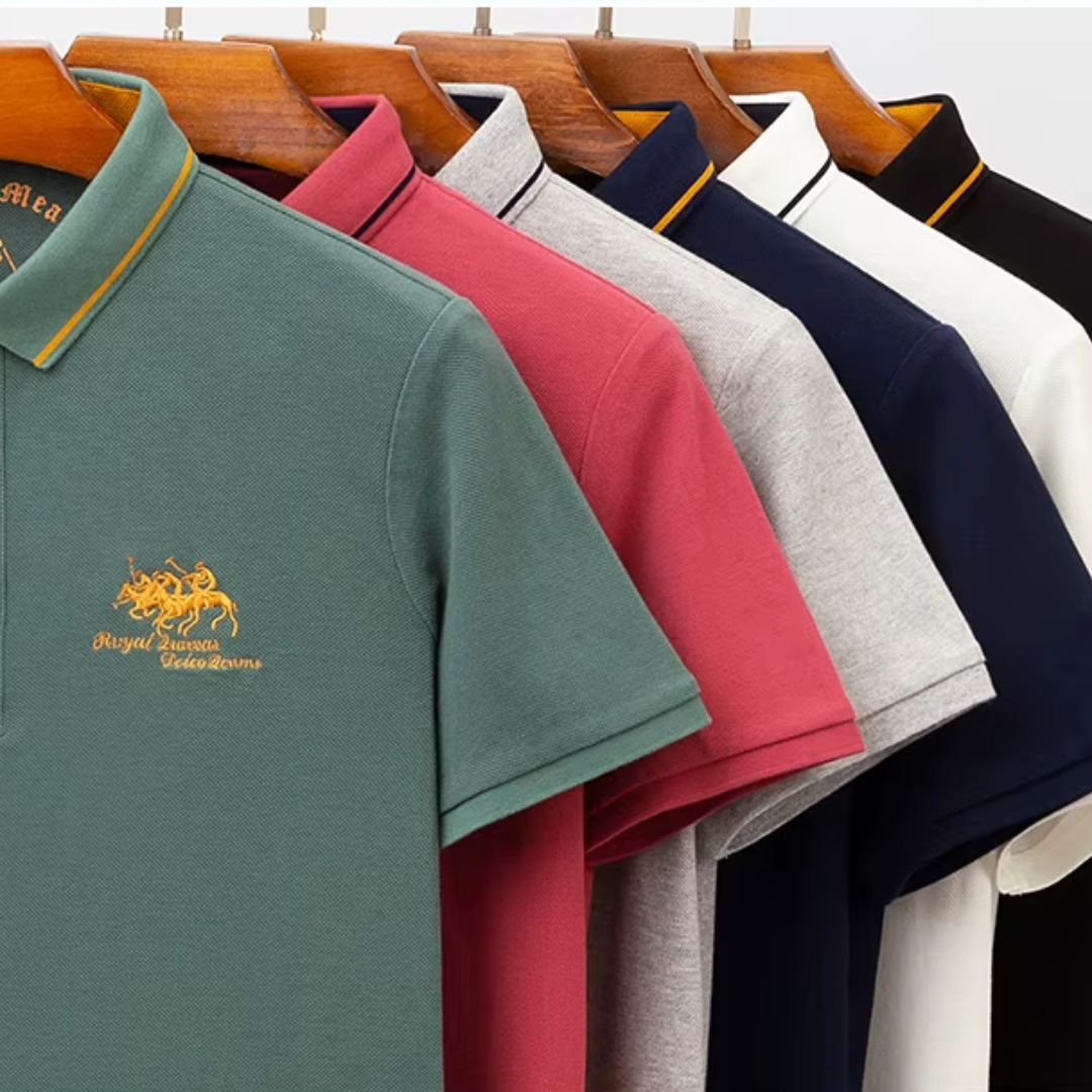 Aurelia™ Elegancka Kontrastowo Lamowana Koszulka Polo