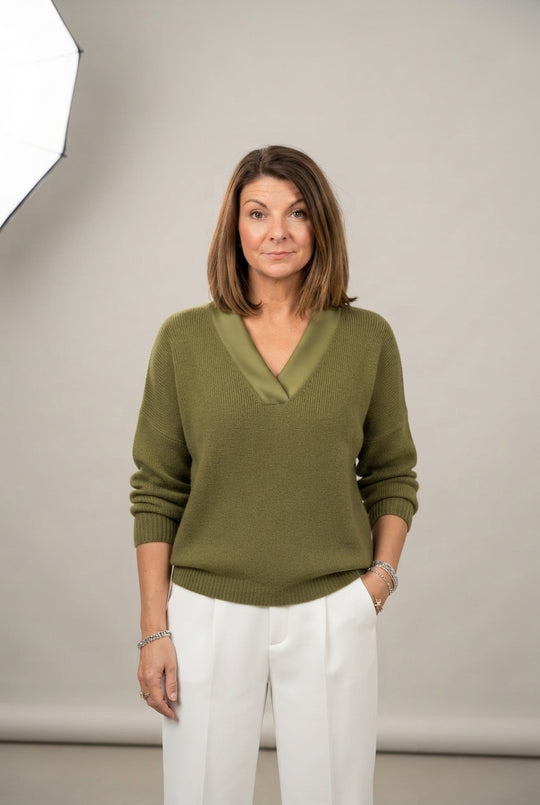 Sofie™ Elegancki Kopertowy Dekolt V Sweter