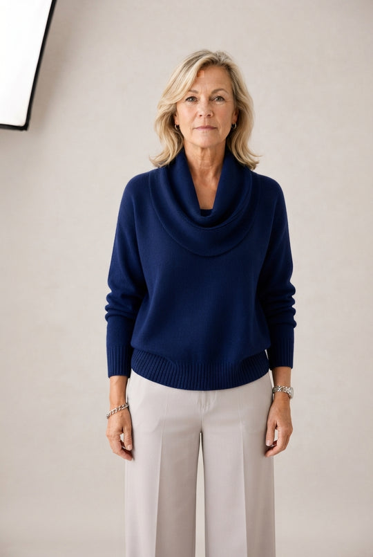 Mirelle™ Wyrafinowany Dekolt Kominowy Sweter