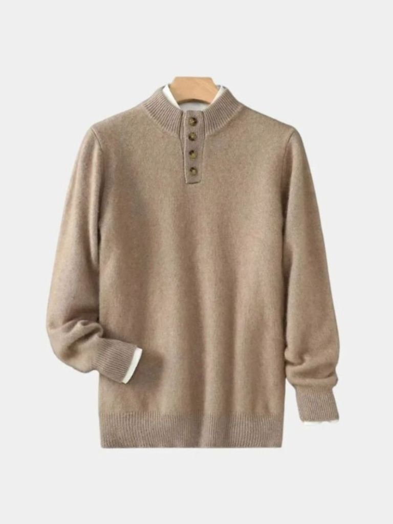 Olena™ Elegancki Prążkowany Kołnierz Sweter