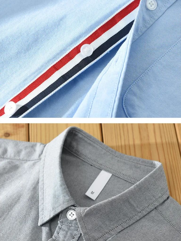 Vianne™ Ponadczasowa Z Pasiastą Lamówką Koszula