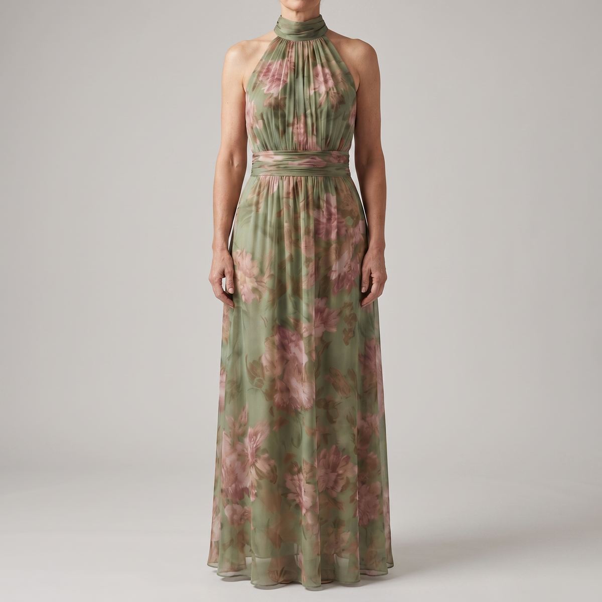DELILAH Halter Midi – sukienka midi z wiązaniem na szyi