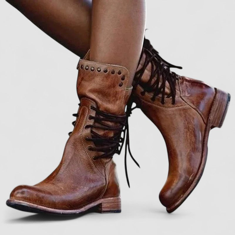 Aniela™ Eleganckie Z Ćwiekowanym Mankietem Botki