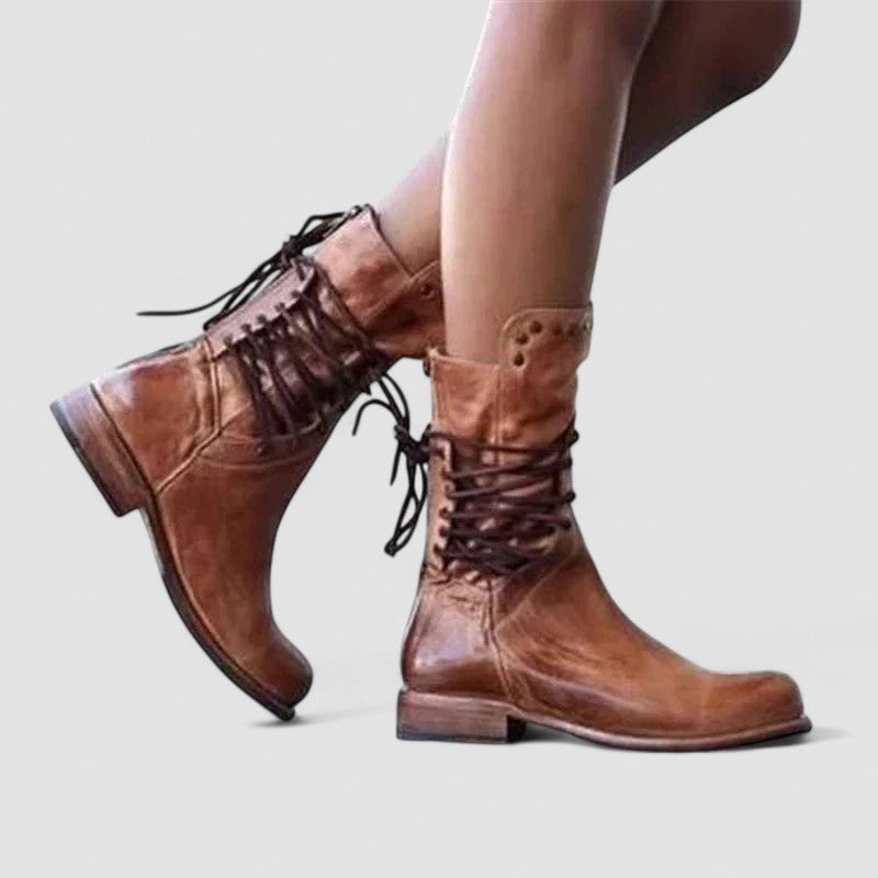 Aniela™ Eleganckie Z Ćwiekowanym Mankietem Botki
