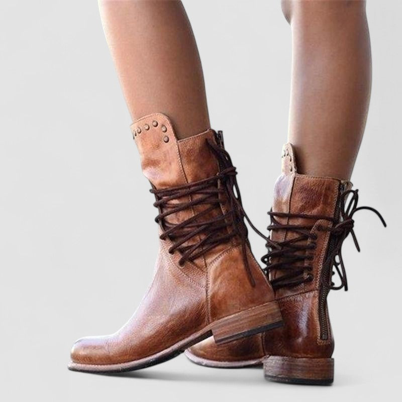 Aniela™ Eleganckie Z Ćwiekowanym Mankietem Botki