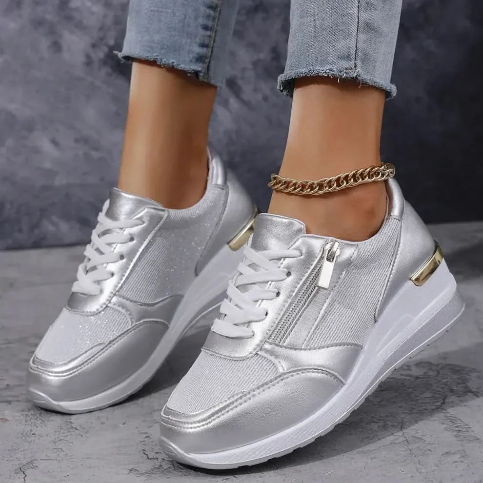 AMELIA półsportowe sneakersy na podwyższonej podeszwie