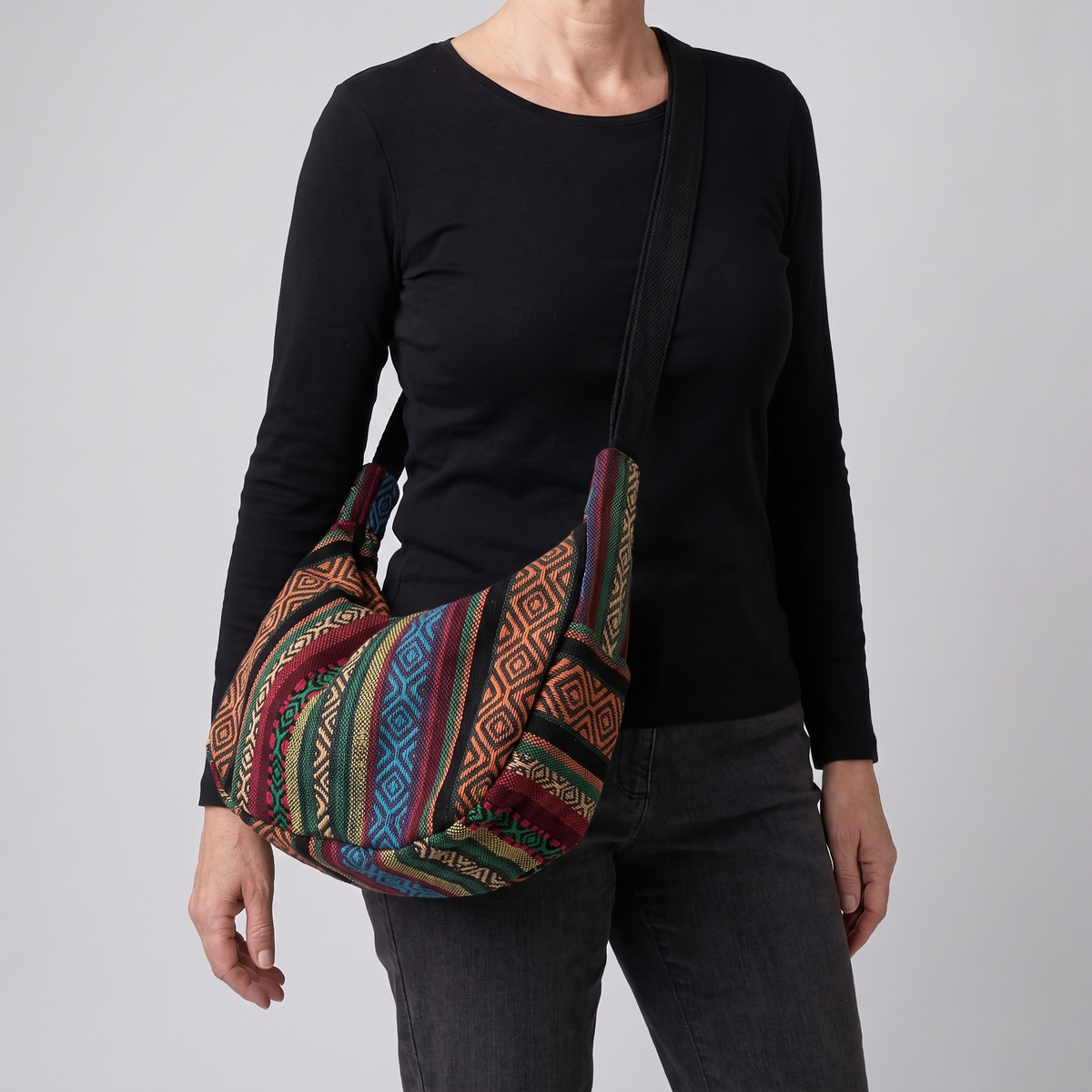 LA BOHEME wzorzysta torebka crossbody