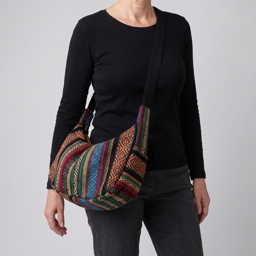 LA BOHEME wzorzysta torebka crossbody