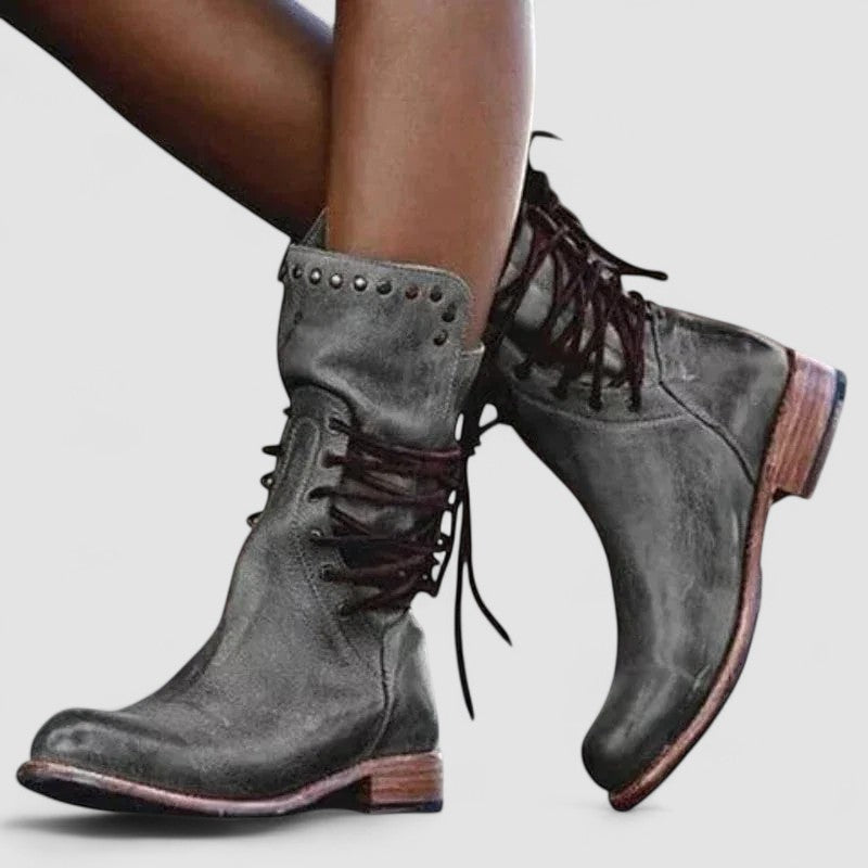 Aniela™ Eleganckie Z Ćwiekowanym Mankietem Botki