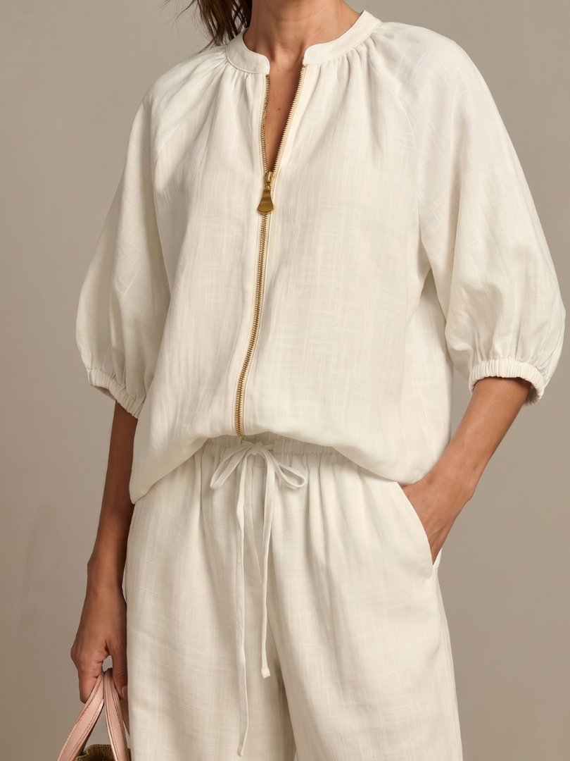 Evelyn™ Elegancki Z Szerokimi Nogawkami Set
