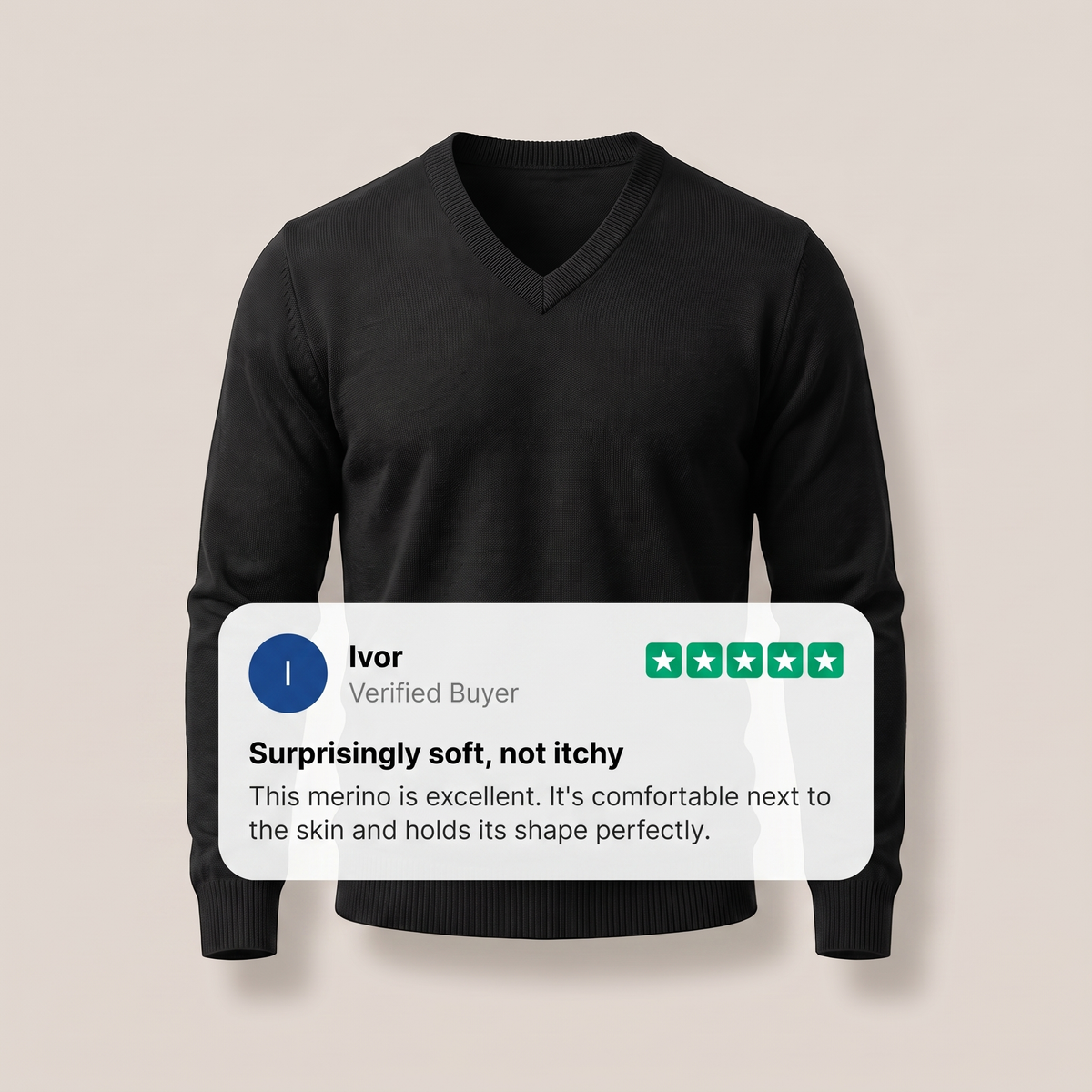 Sweter Huxford z Wełny Merynosów