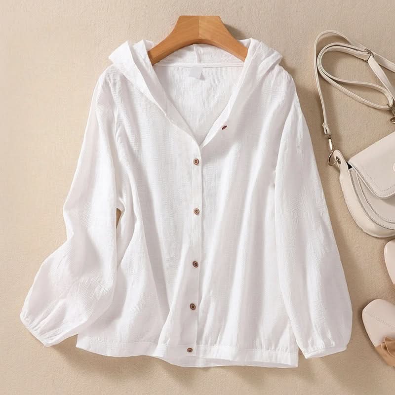 Miri Lniana Bluza z Kapturem