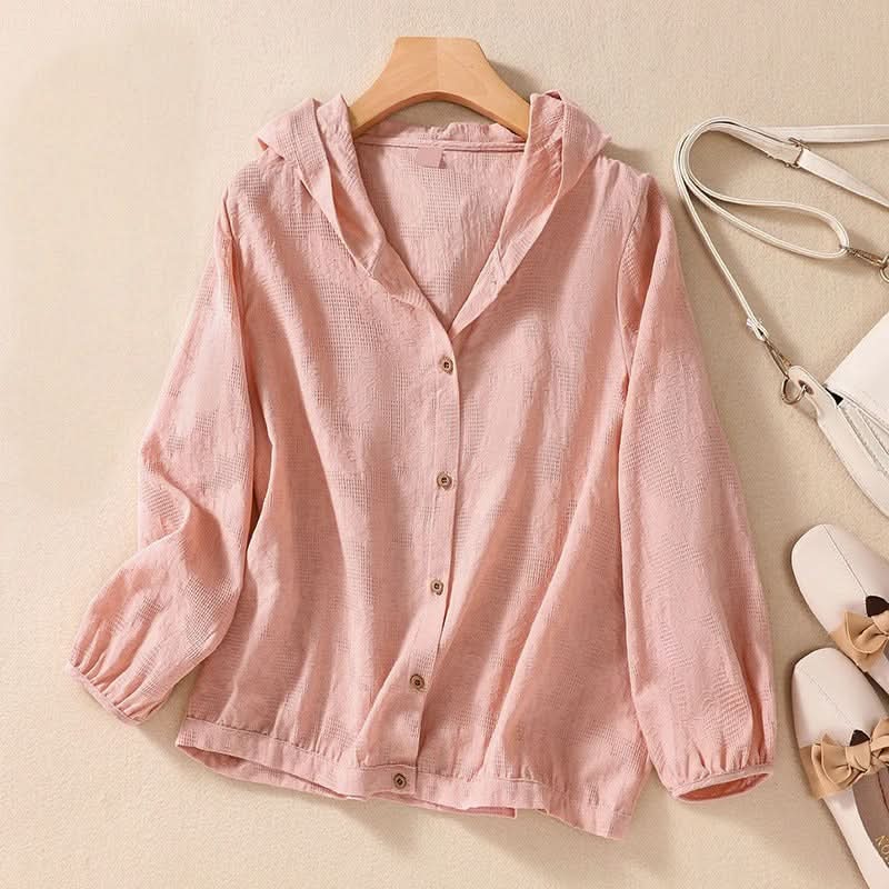 Miri Lniana Bluza z Kapturem