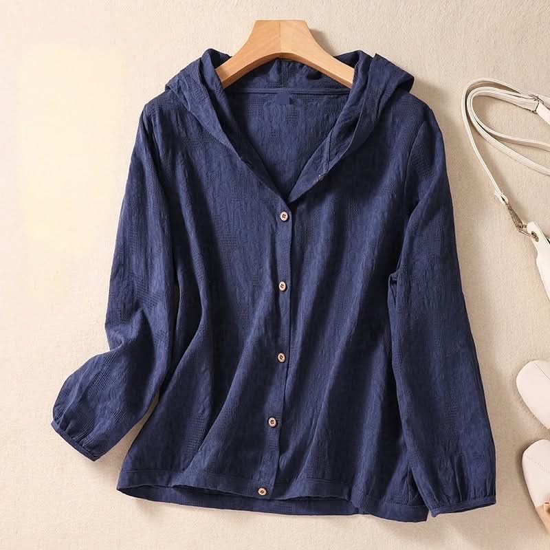 Miri Lniana Bluza z Kapturem