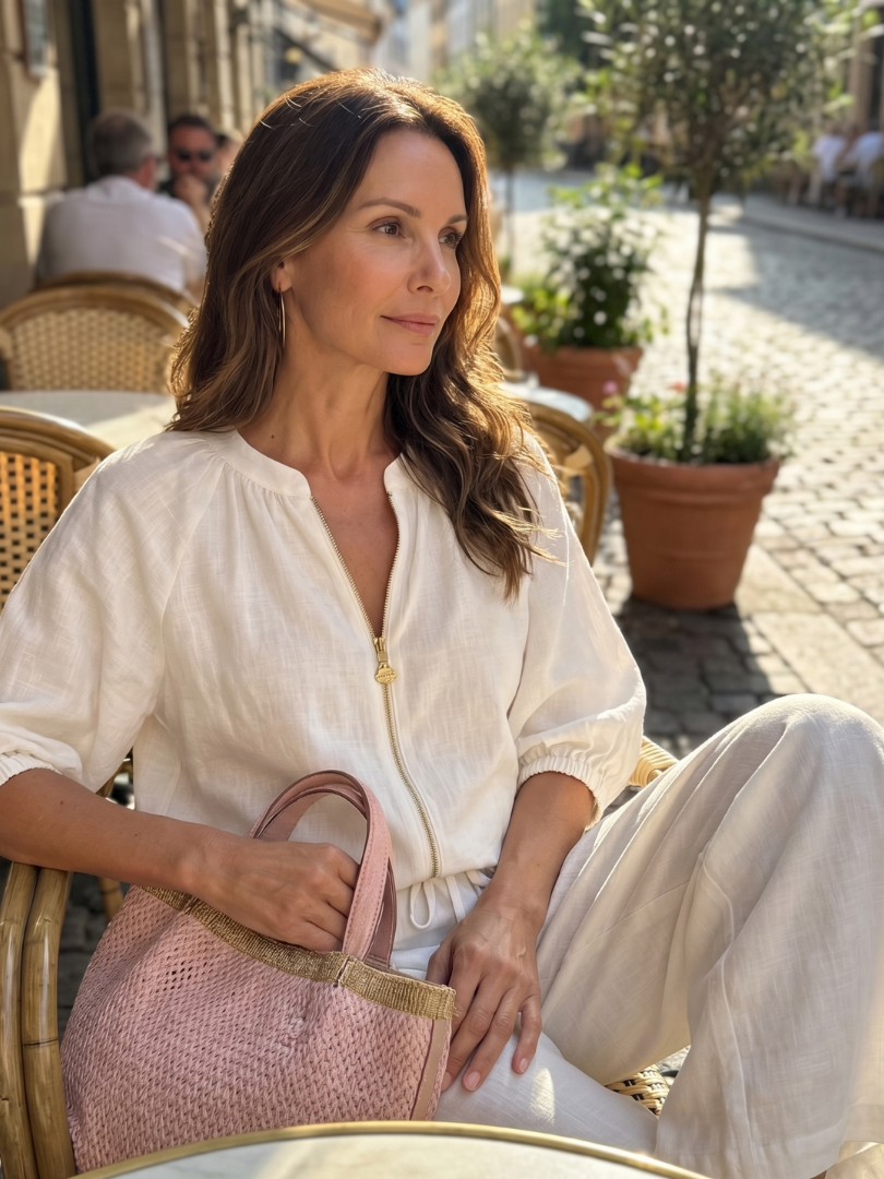 Evelyn™ Elegancki Z Szerokimi Nogawkami Set