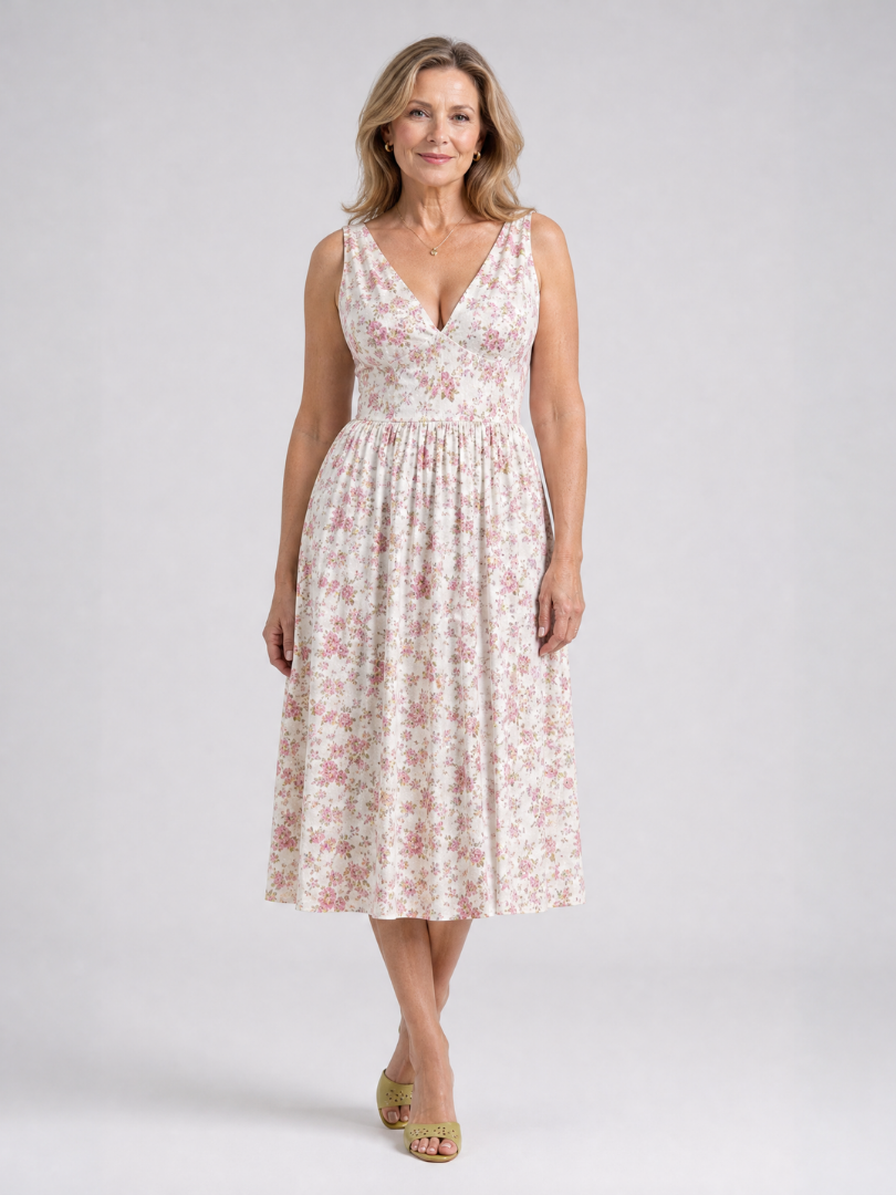 Daria™ Elegancka Kwiatowa Sukienka Midi