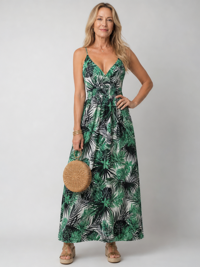 Nella™ Elegancka Tropikalna Sukienka Midi