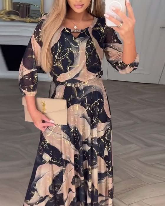 CAPRI Sukienka z Miękkiej Lejącej Tkaniny
