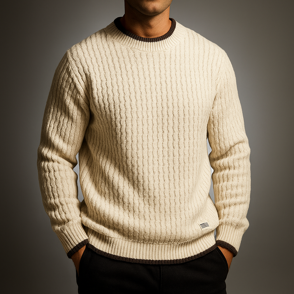 Sweter RHETTFORD z warkoczowym splotem