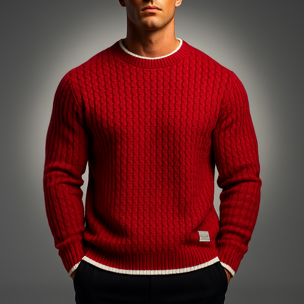 Sweter RHETTFORD z warkoczowym splotem