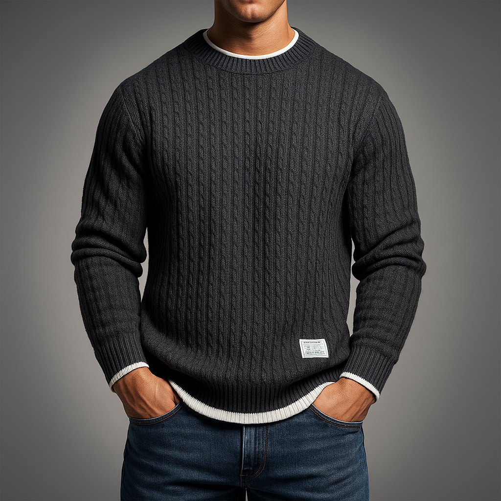 Sweter RHETTFORD z warkoczowym splotem