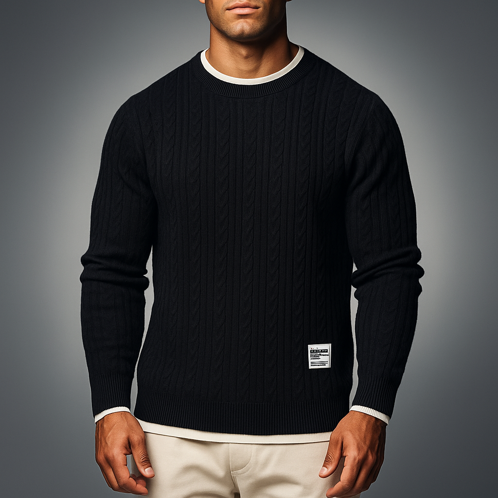Sweter RHETTFORD z warkoczowym splotem