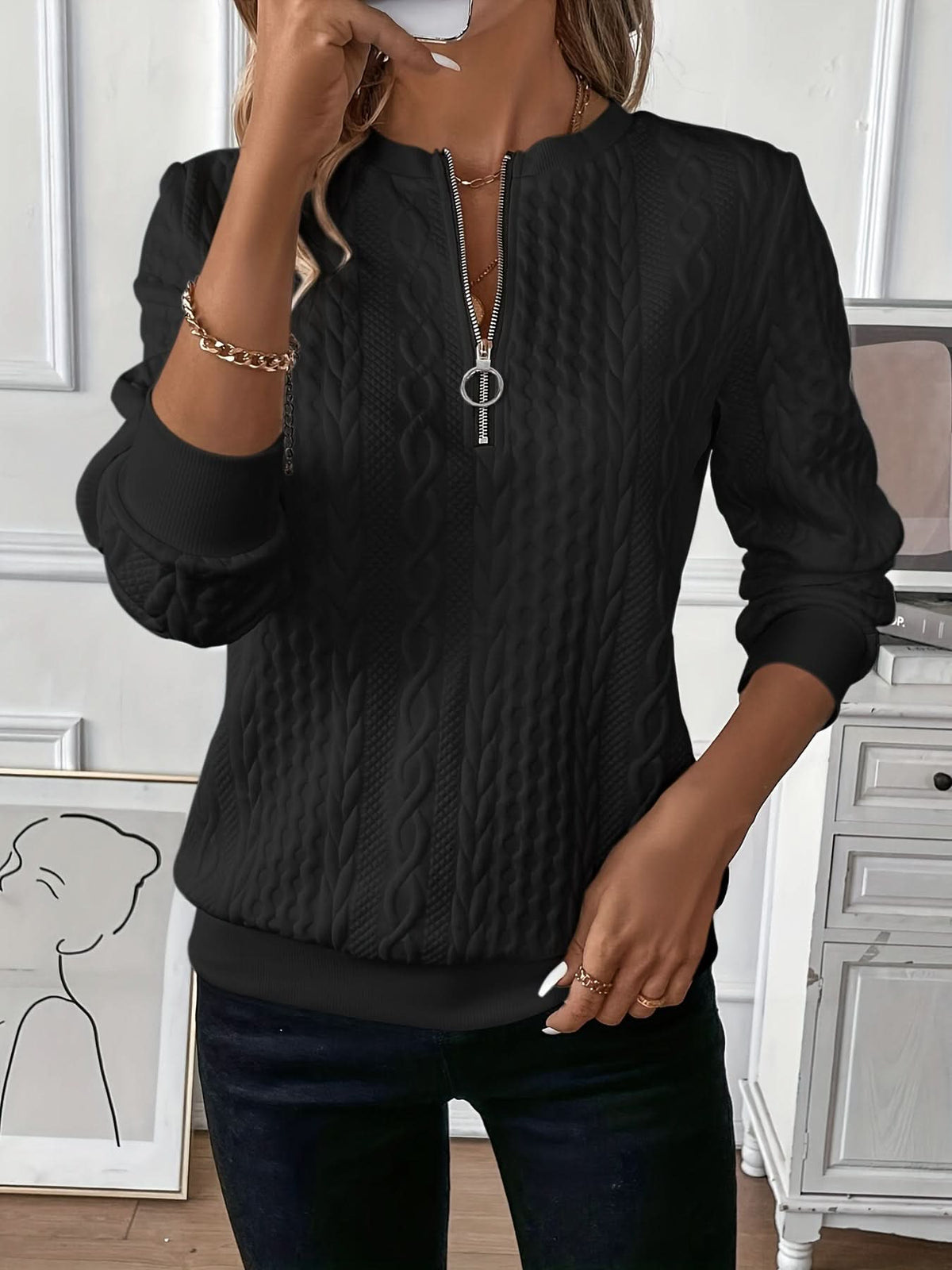 Amy | Sweter z zamkiem
