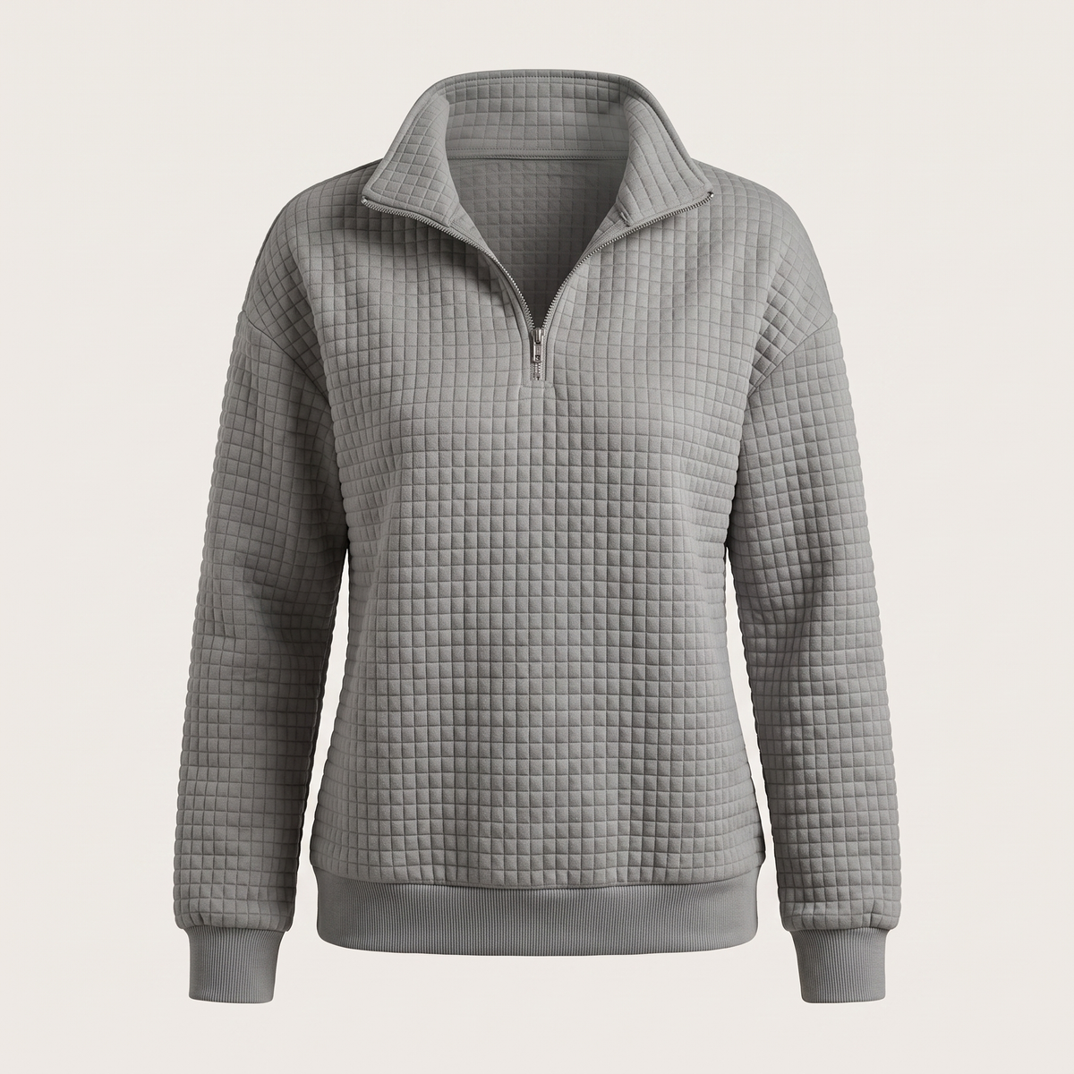 ROSALIE Teksturowany Sweter z Zamkiem