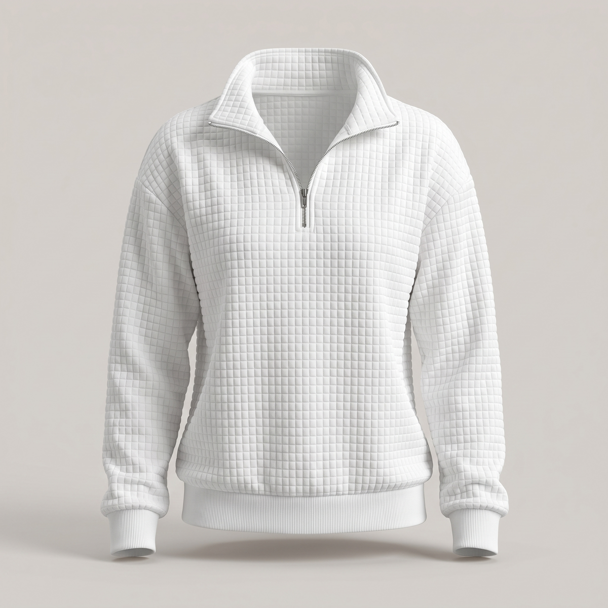 ROSALIE Teksturowany Sweter z Zamkiem