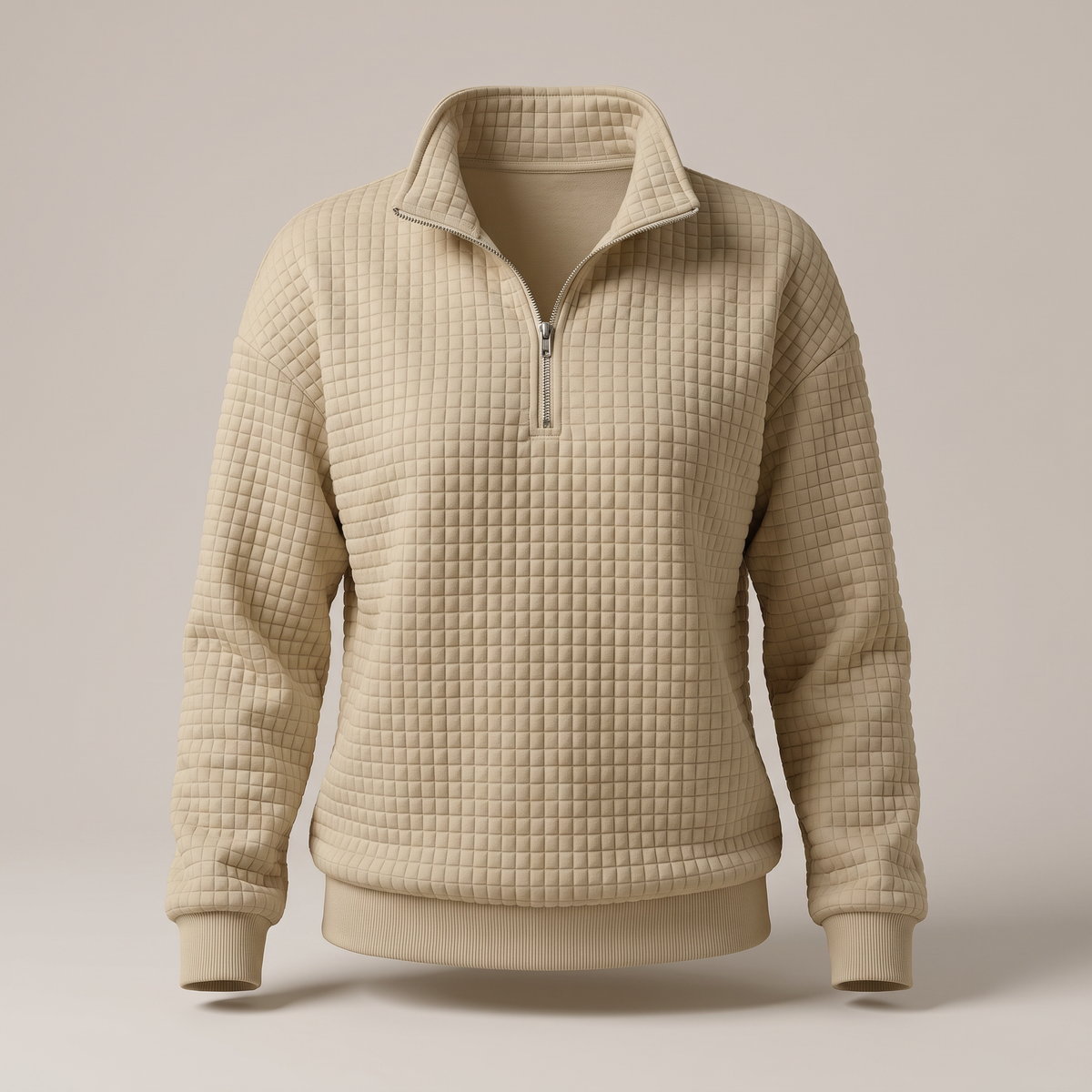 ROSALIE Teksturowany Sweter z Zamkiem