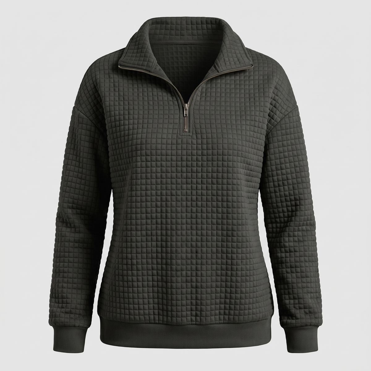 ROSALIE Teksturowany Sweter z Zamkiem