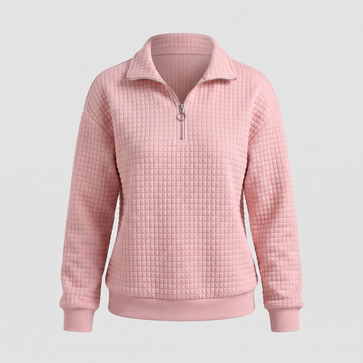 ROSALIE Teksturowany Sweter z Zamkiem